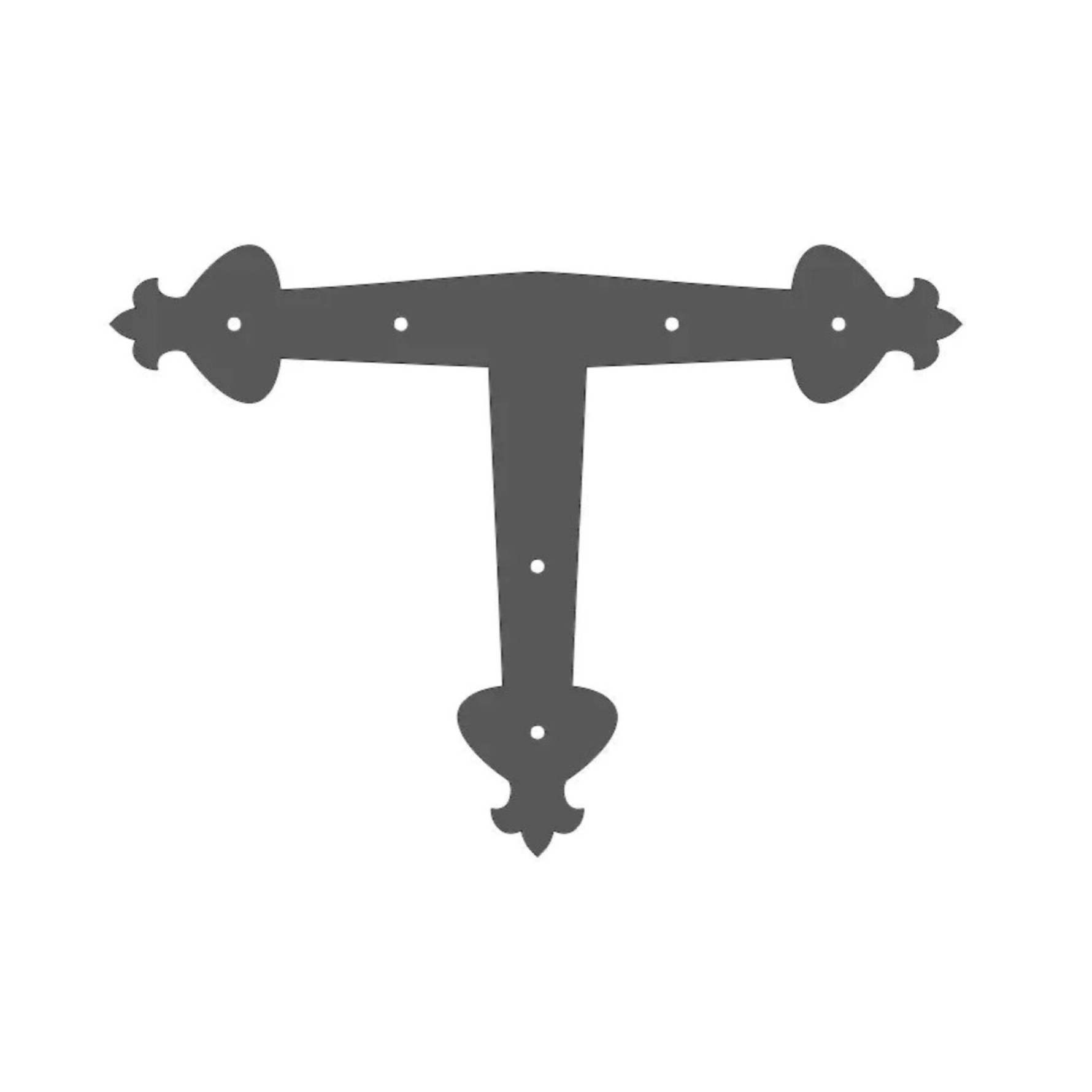 Art Nouveau Iron T Face Plate