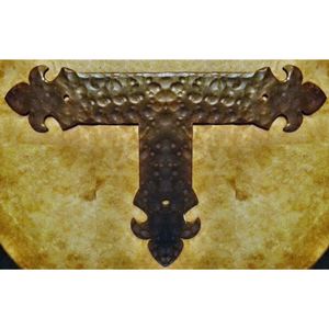 British Fleur De Lis Iron T Face Plate - 12" x 8"