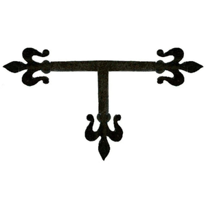 Placa frontal Florence Fleur De Lis Iron T - 12" x 8"