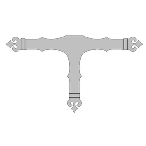 Baroque Iron T Face Plate - 12" x 8"