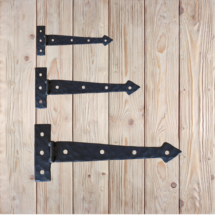 Neo-Classical Wrought Iron XL Functioning Hinge Strap