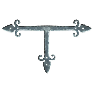 Medieval Iron T Face Plate - 12" x 8"