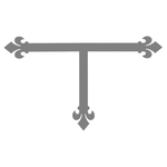 Dunmow Crest Fleur De Lis Iron T Face Plate