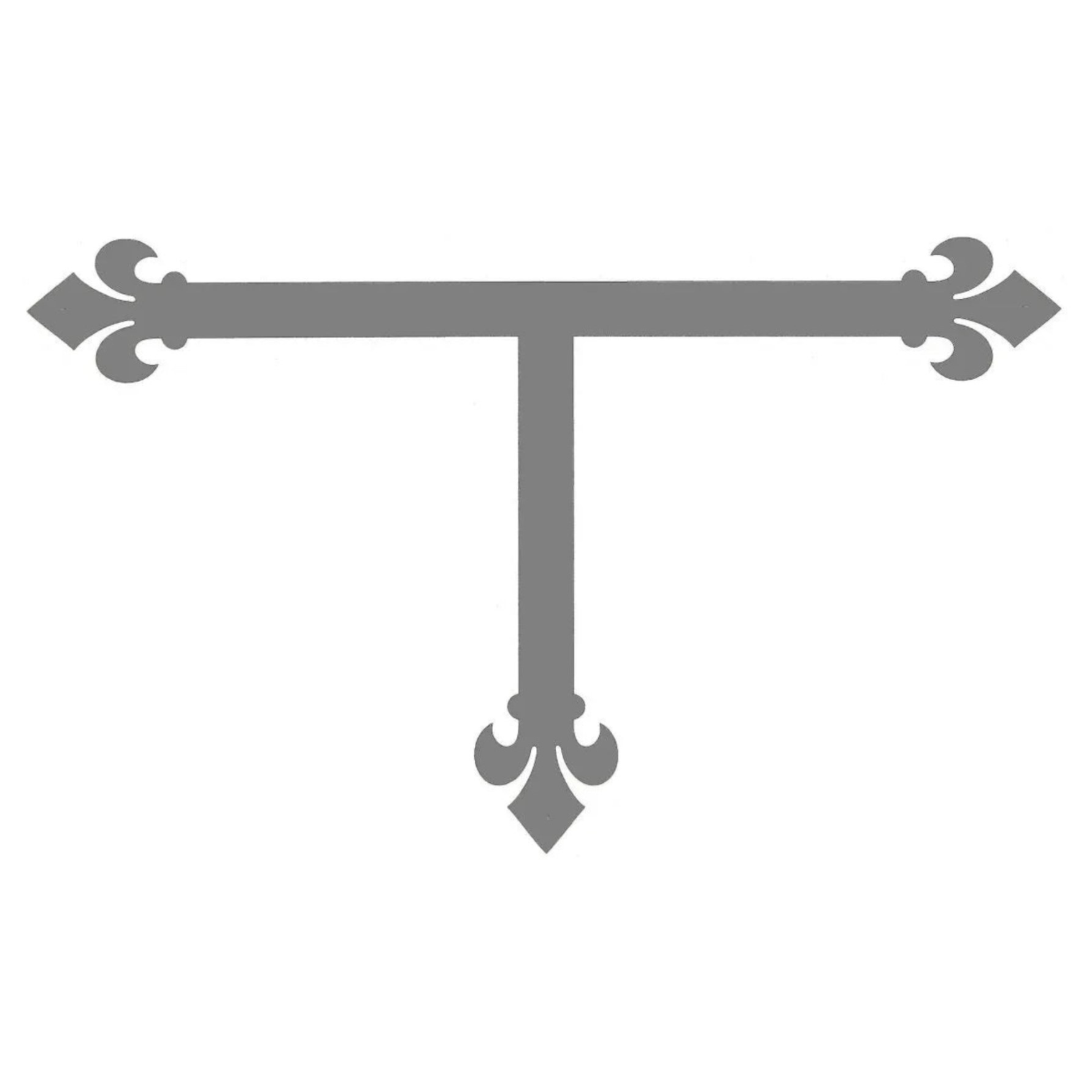 Dunmow Crest Fleur De Lis Iron T Face Plate