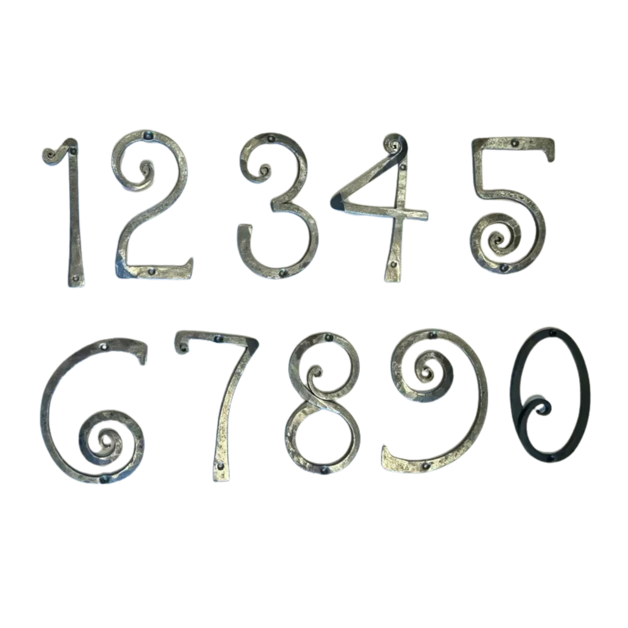 Hand Forged Iron House Numbers