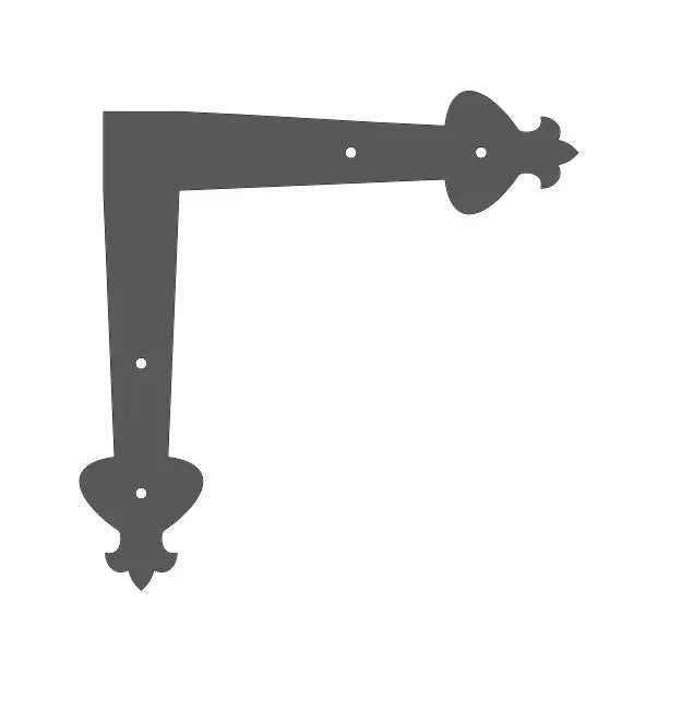 Art Nouveau Iron "L" Plate - Old West Iron
