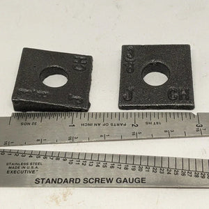 3/8" Square Beveled Malleable Iron Washer - Old West Iron
