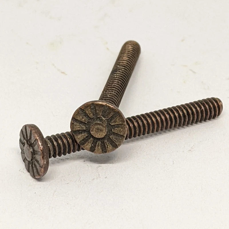 #6-32 x 1-1/4" Bronze Plate  Rosette Head Machine Screw