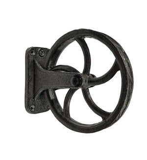 Pulley Wheel and Bracket - Cast Iron - 6"