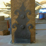 Romanesque Iron Flush Mount Post base