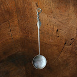 Hand Forged Steel Egg Spoon With Leaf Handle
