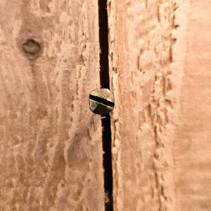 #6 Hammered Pyramid Slotted Head Brass Decorative Wood Screw - Old West Iron