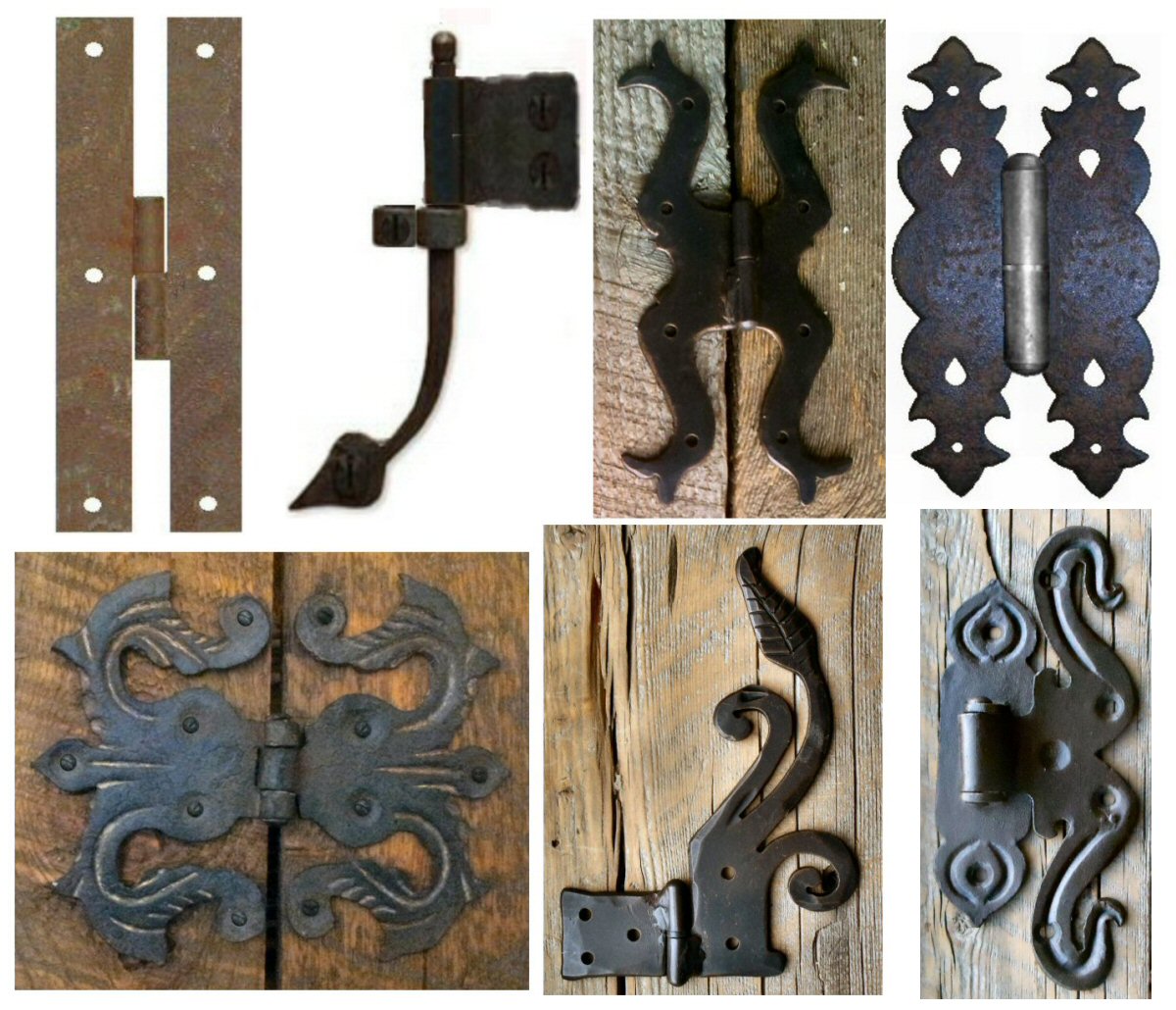 Set of small cabinet and furniture hinges, ideal for adding function and style to projects