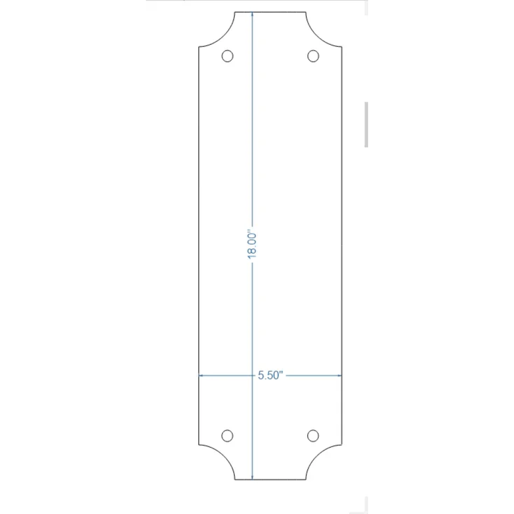 Transitional Iron Push Plate