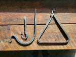 Hand Forged Twisted Iron Dinner Triangle