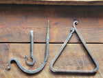 Hand Forged Twisted Iron Dinner Triangle