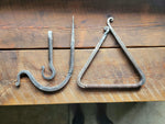 Hand Forged Twisted Iron Dinner Triangle
