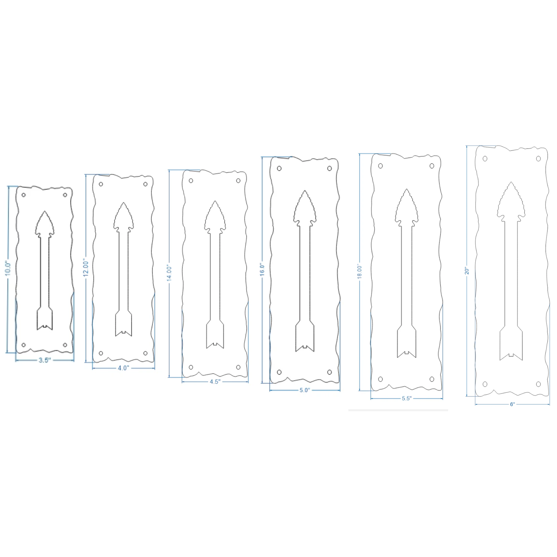 Authentic Arrowhead Iron Push Plate