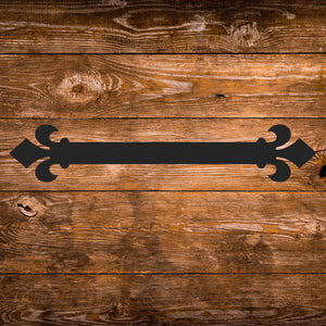 Dunmow Crest Fleur De Lis Iron Straight Strap - Old West Iron