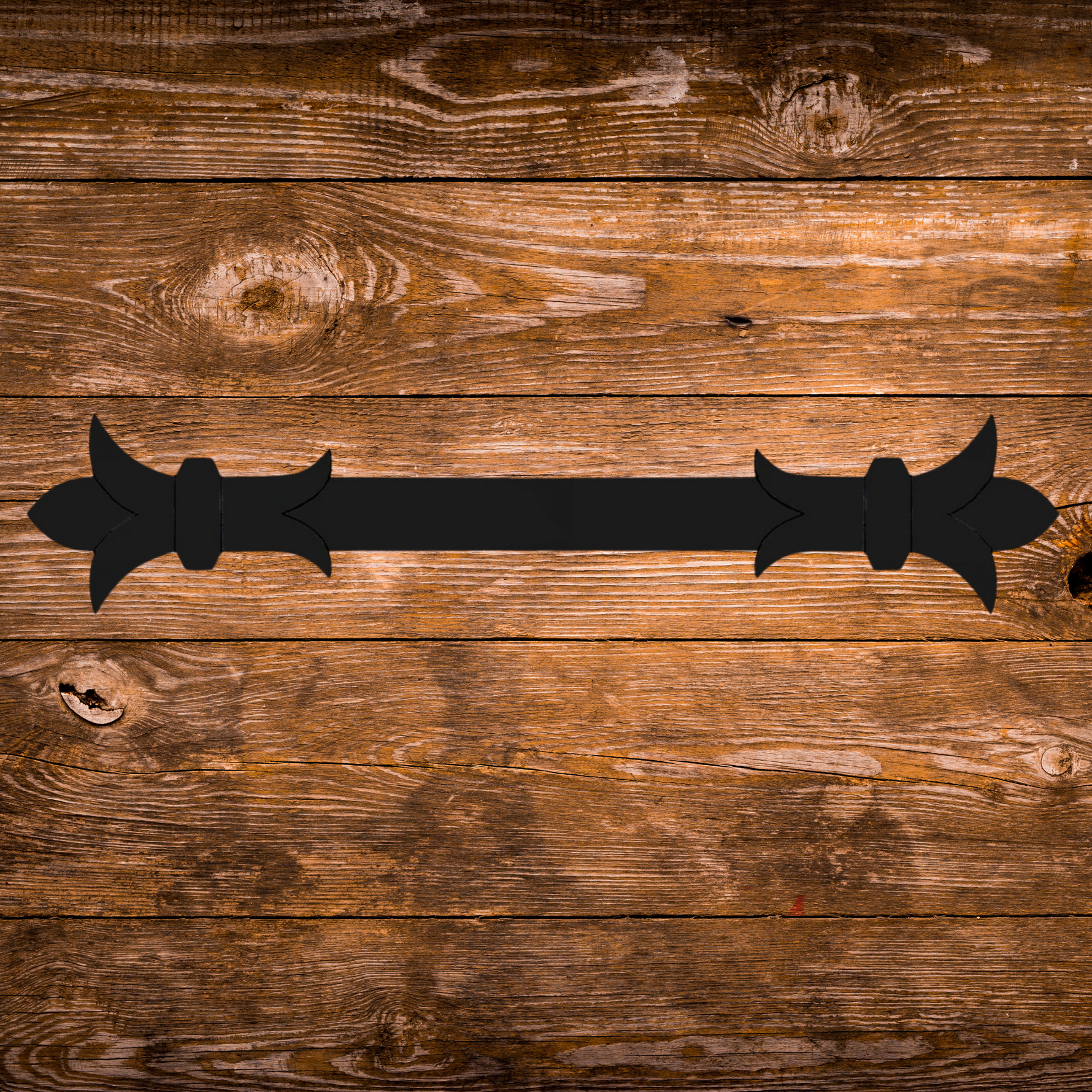 Babylonian Fleur De Lis Iron Straight Strap