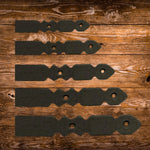 Art Deco Iron Garage Door Dummy Hinge Strap - Old West Iron