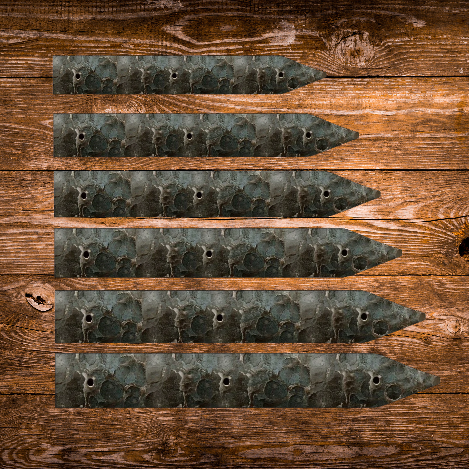 Auténtica correa con bisagras de hierro del viejo mundo