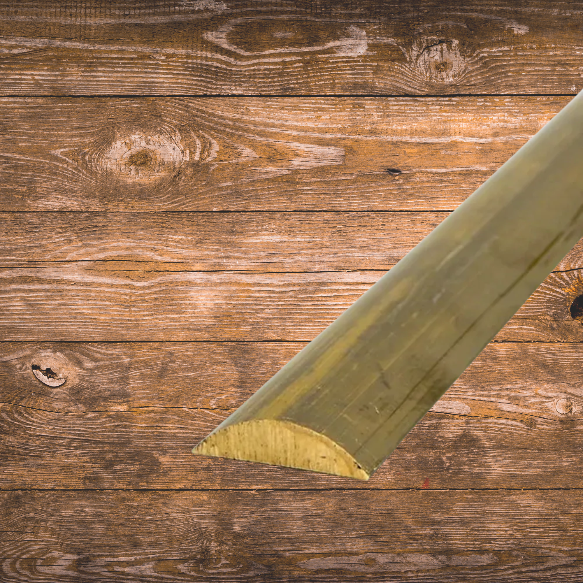 Solid Back Half Oval Brass Trim