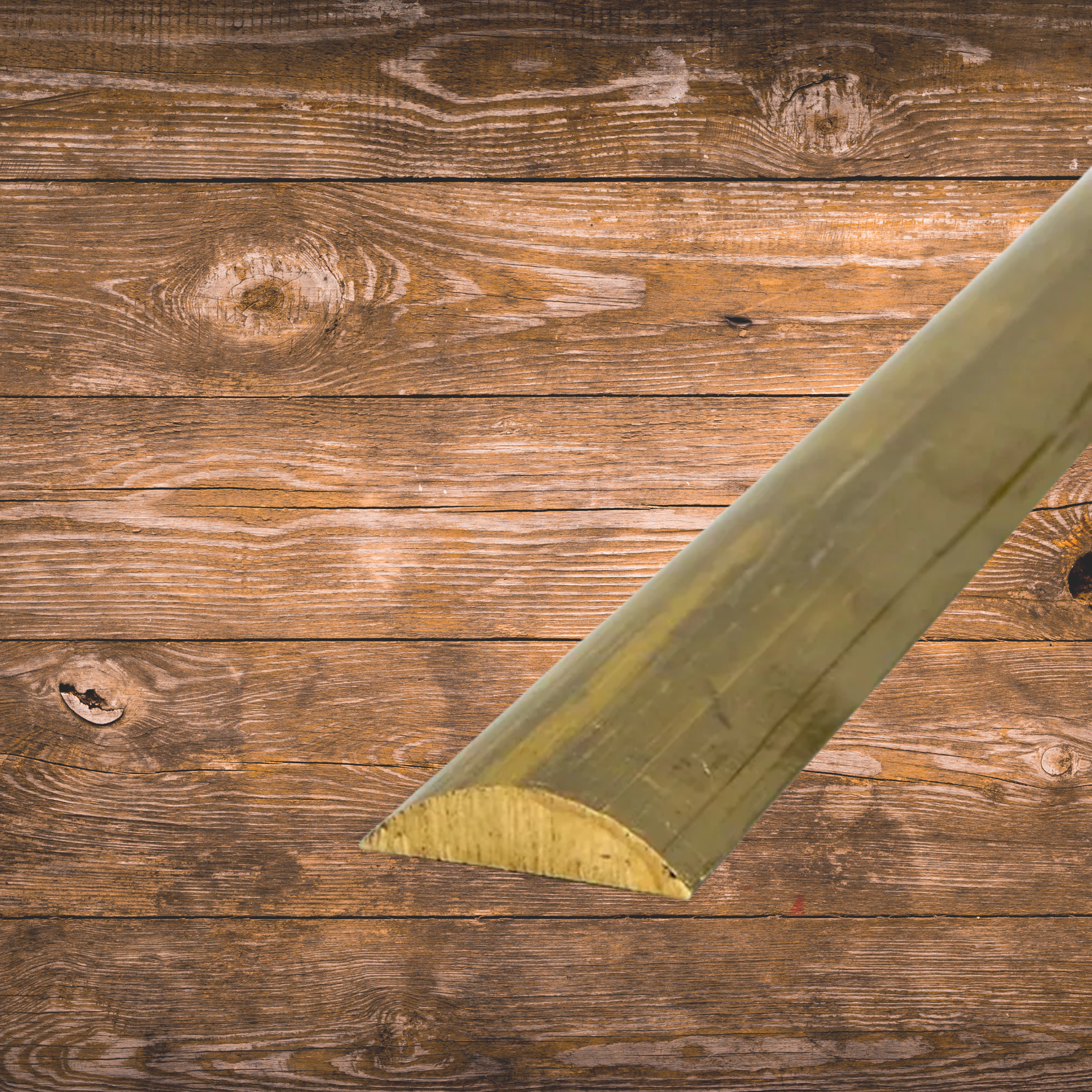 Solid Back Half Oval Brass Trim