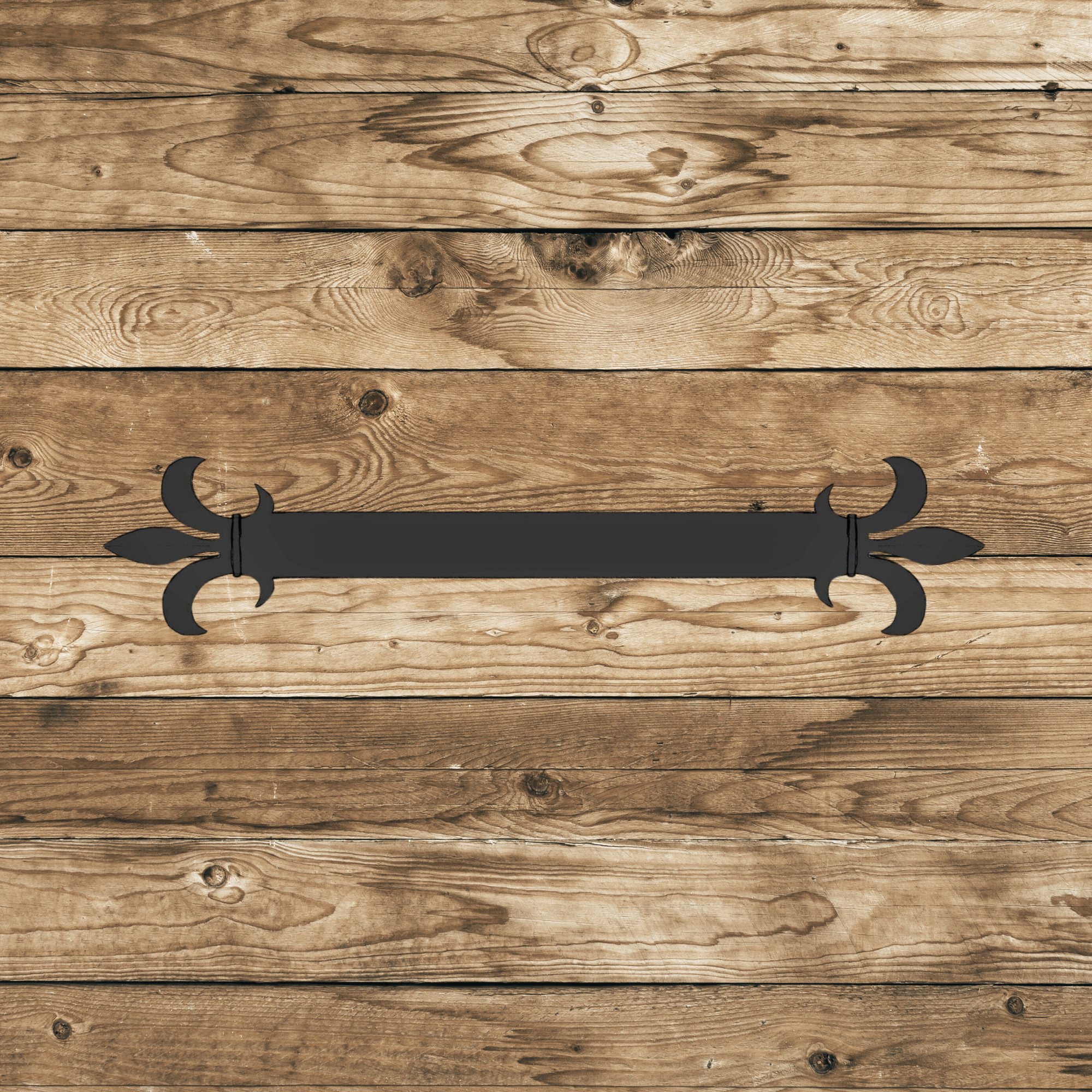 Egyptian Fleur De Lis Iron Straight Plate