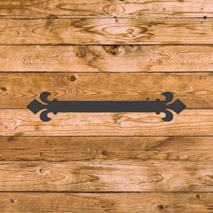 Dunmow Crest Fleur De Lis Iron Straight Plate - Old West Iron