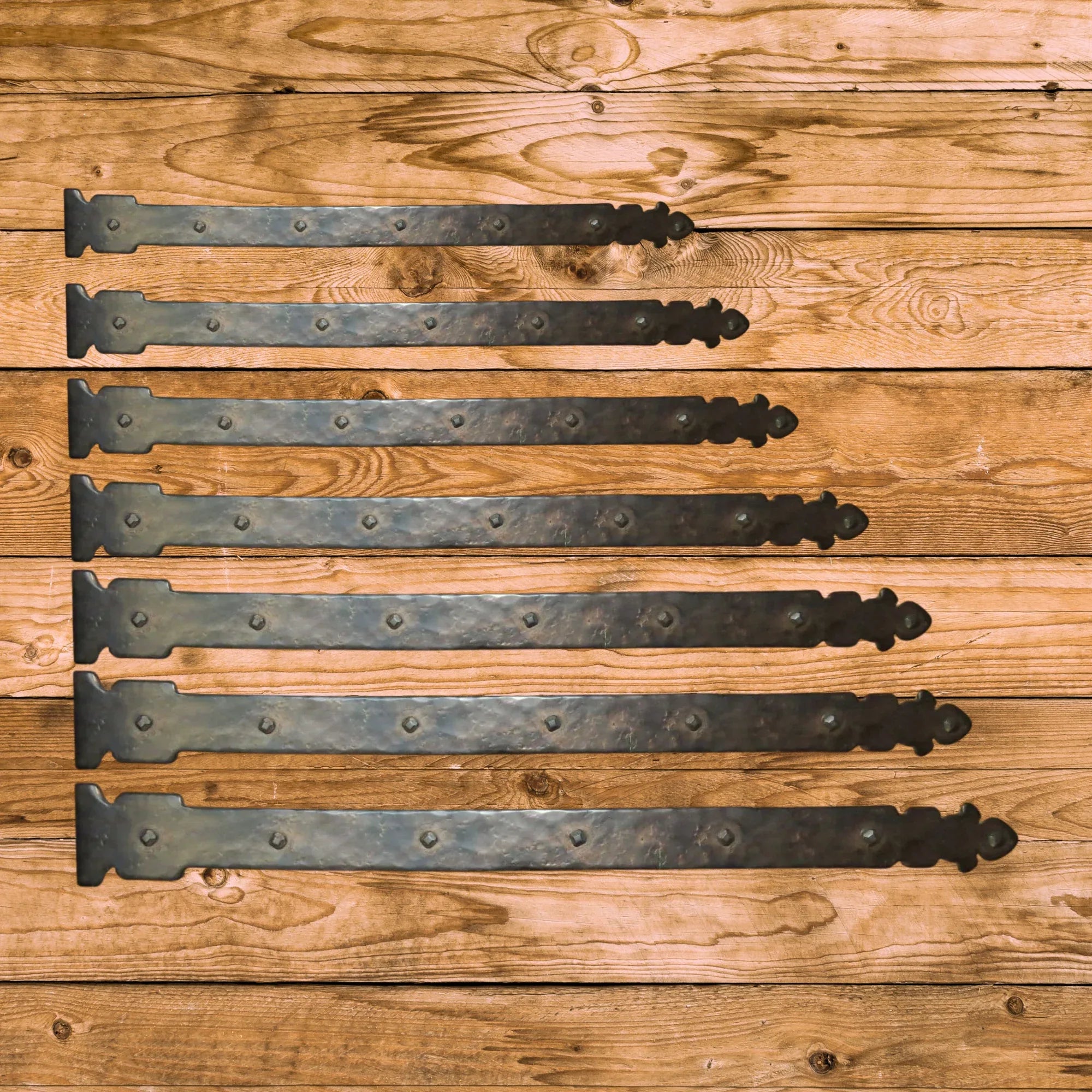 Spanish Cathedral Wrought Iron Faux Hinge Strap - Old West Iron