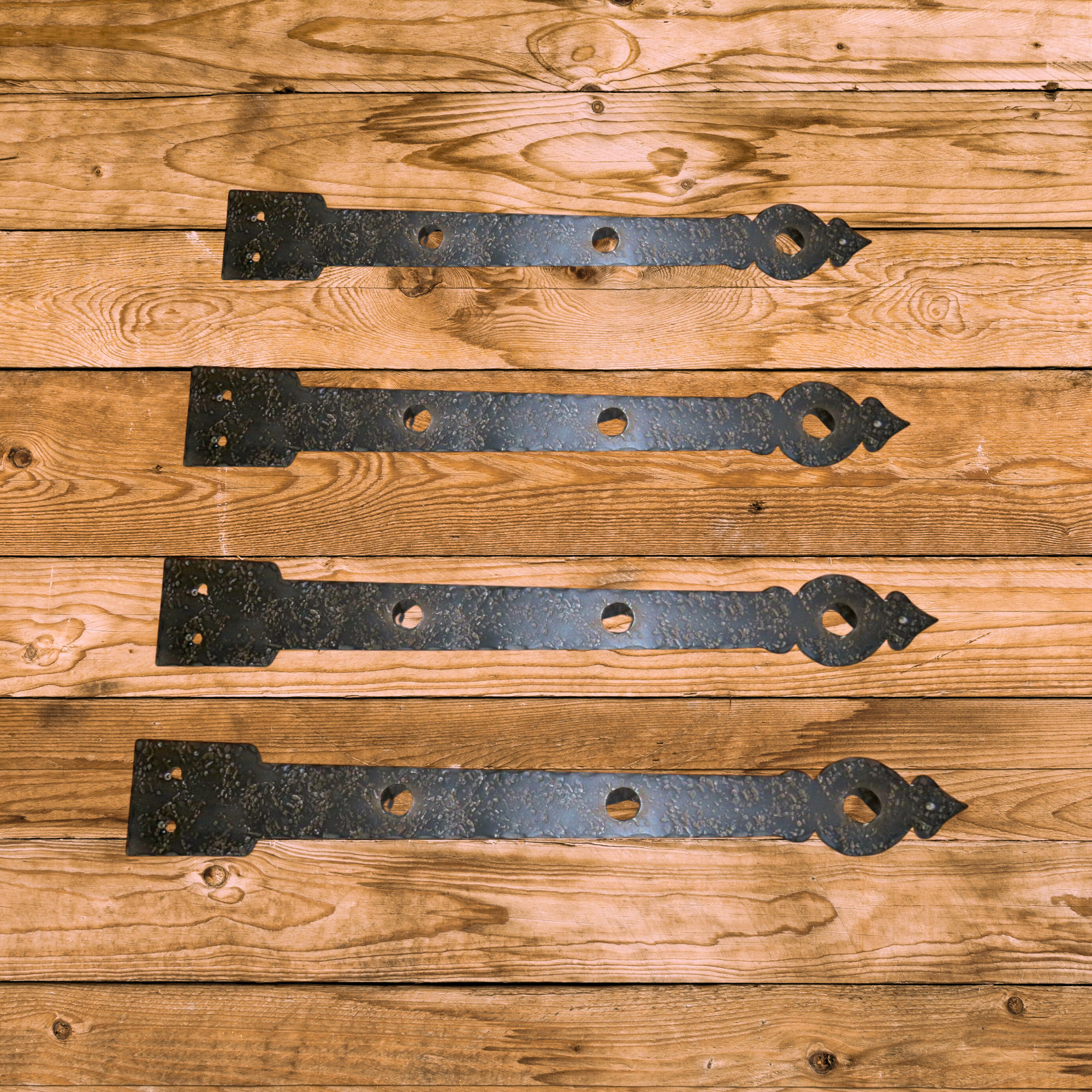 Tudor Revival Wrought Iron Faux Hinge Strap