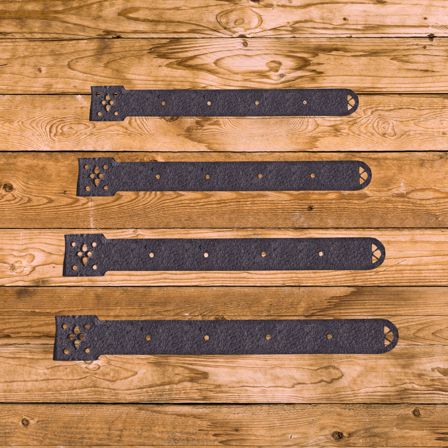 Shabby Chic Wrought Iron Faux Hinge Strap