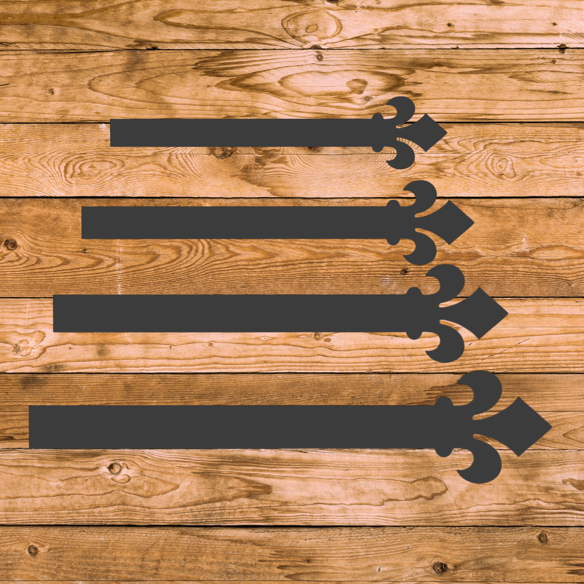 Dunmow Crest Fleur De Lis Iron Faux Bisagra Correa