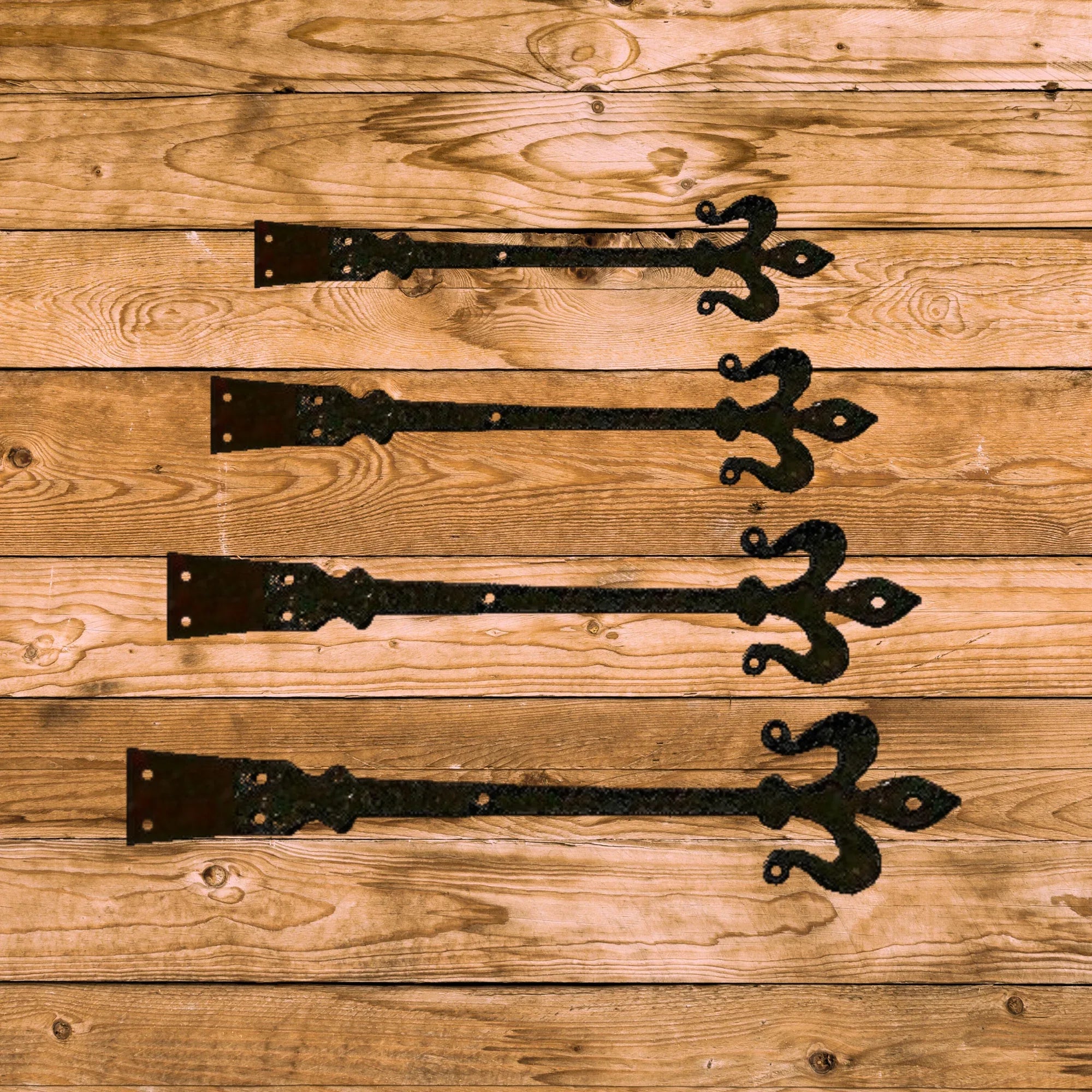 Florence Fleur De Lis Iron Faux Hinge Strap - Old West Iron