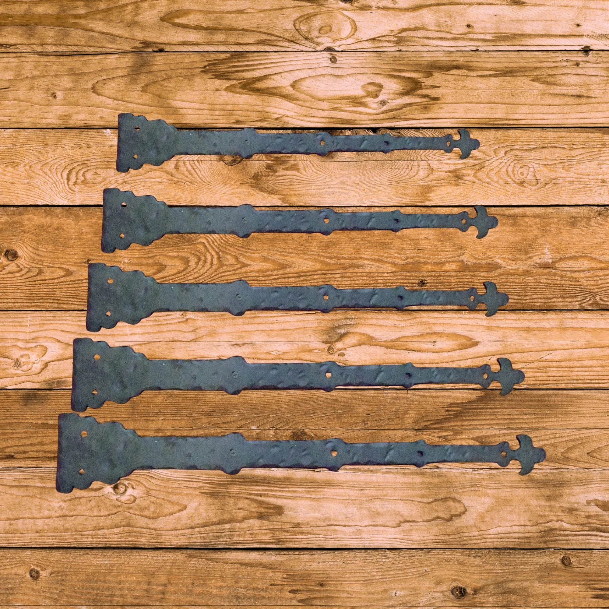 Moorish Revival Wrought Iron Faux Hinge Strap - Old West Iron
