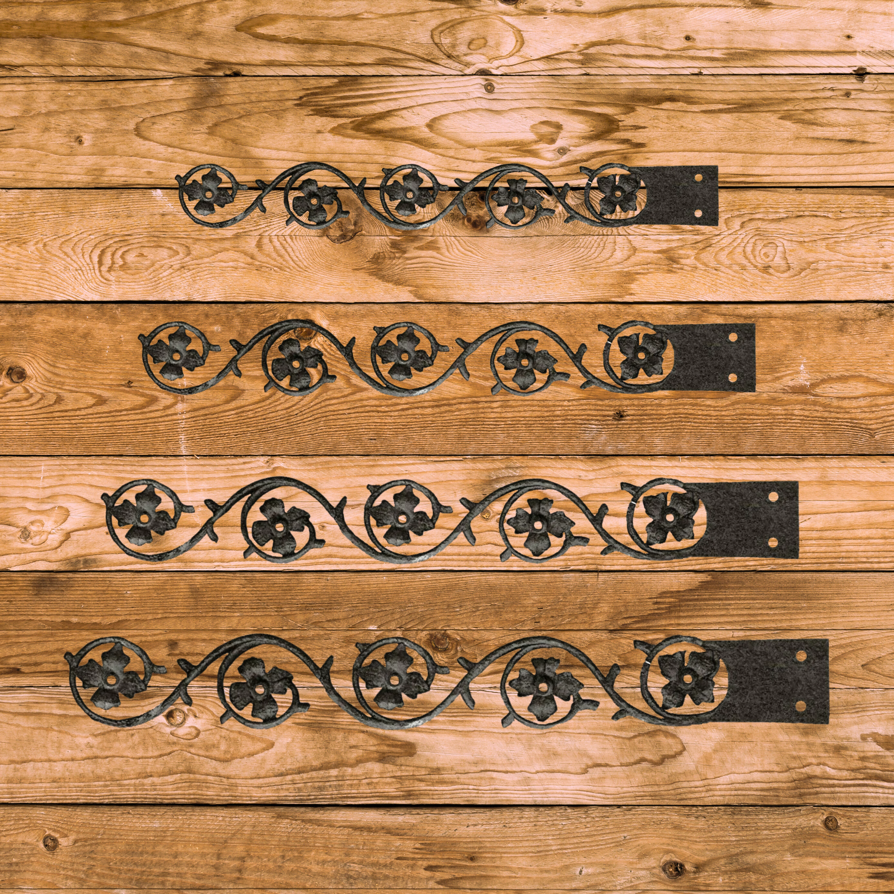 Finnish Folk Ironwork Faux Hinge Strap