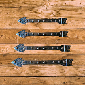Authentic Arrowhead Iron Functioning Hinge Strap - Old West Iron