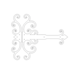 Correa de bisagra de funcionamiento de hierro Chateauesque