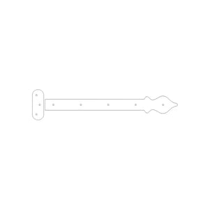Cottage Iron Functioning Hinge Strap - Old West Iron