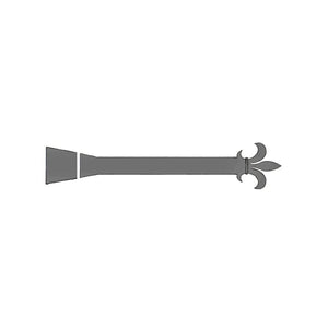 Egyptian Fleur De Lis Iron Functioning Hinge Strap - Old West Iron
