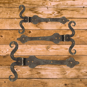 French Country Revival Iron Functioning Hinge Strap - Old West Iron
