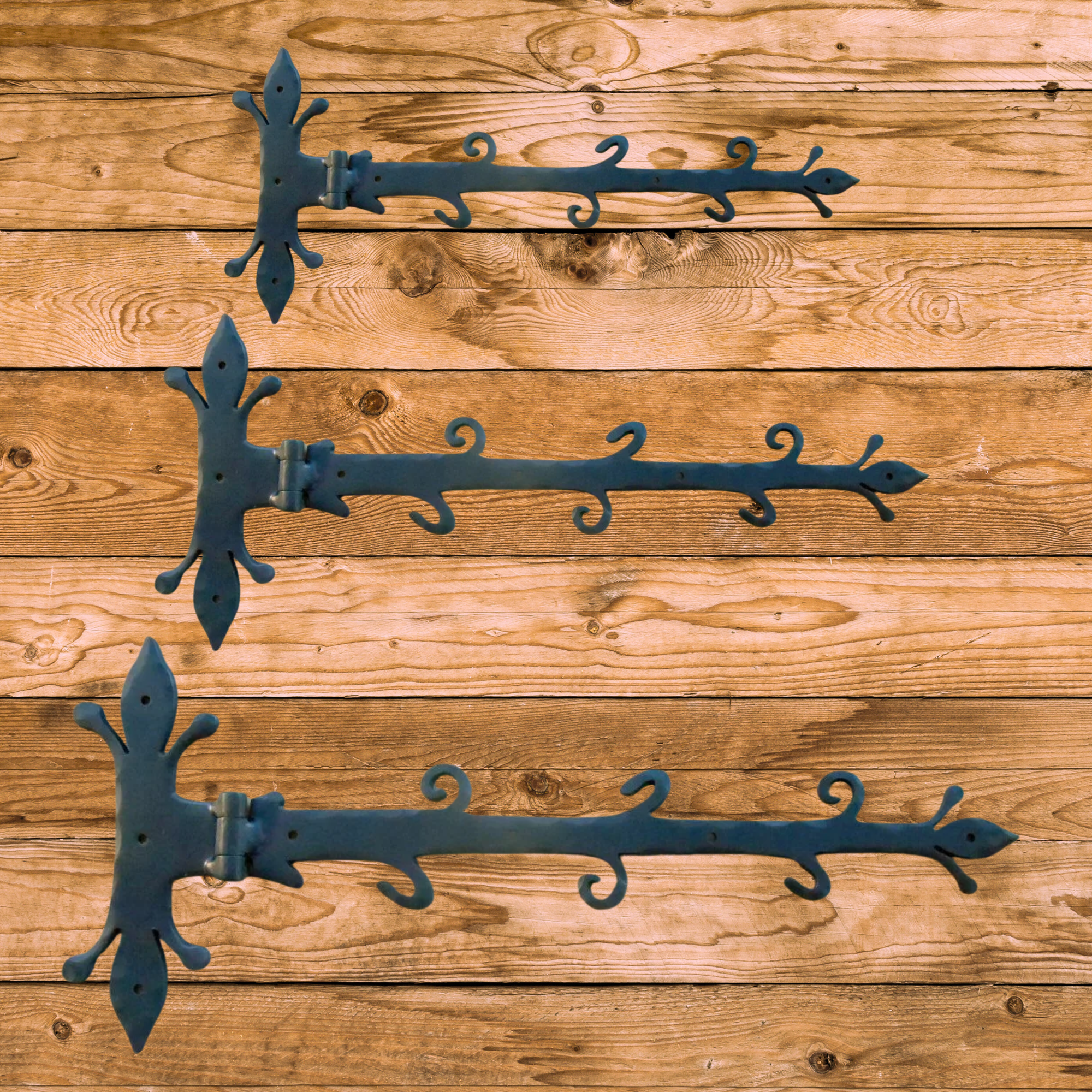 Old English Castle Wrought Iron Functioning Hinge Strap