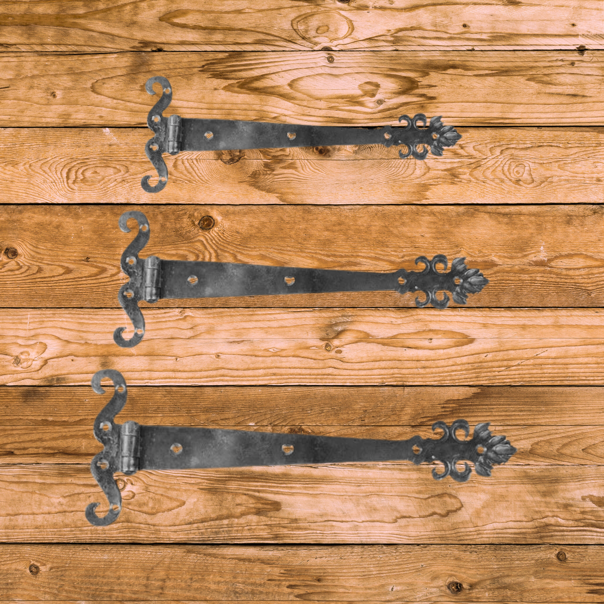 Romantic Wrought Iron Functioning Hinge Strap