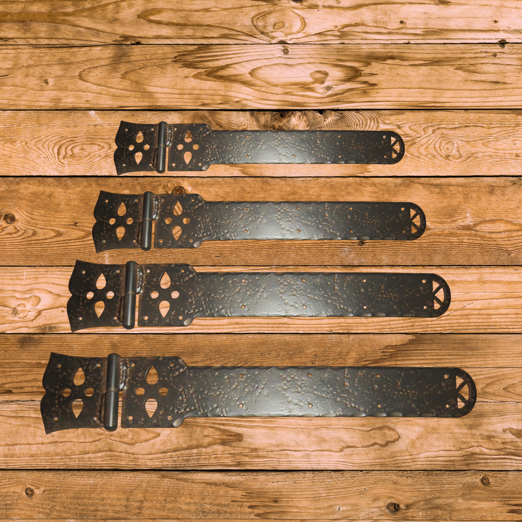 Shabby Chic Wrought Iron Functioning Hinge Strap