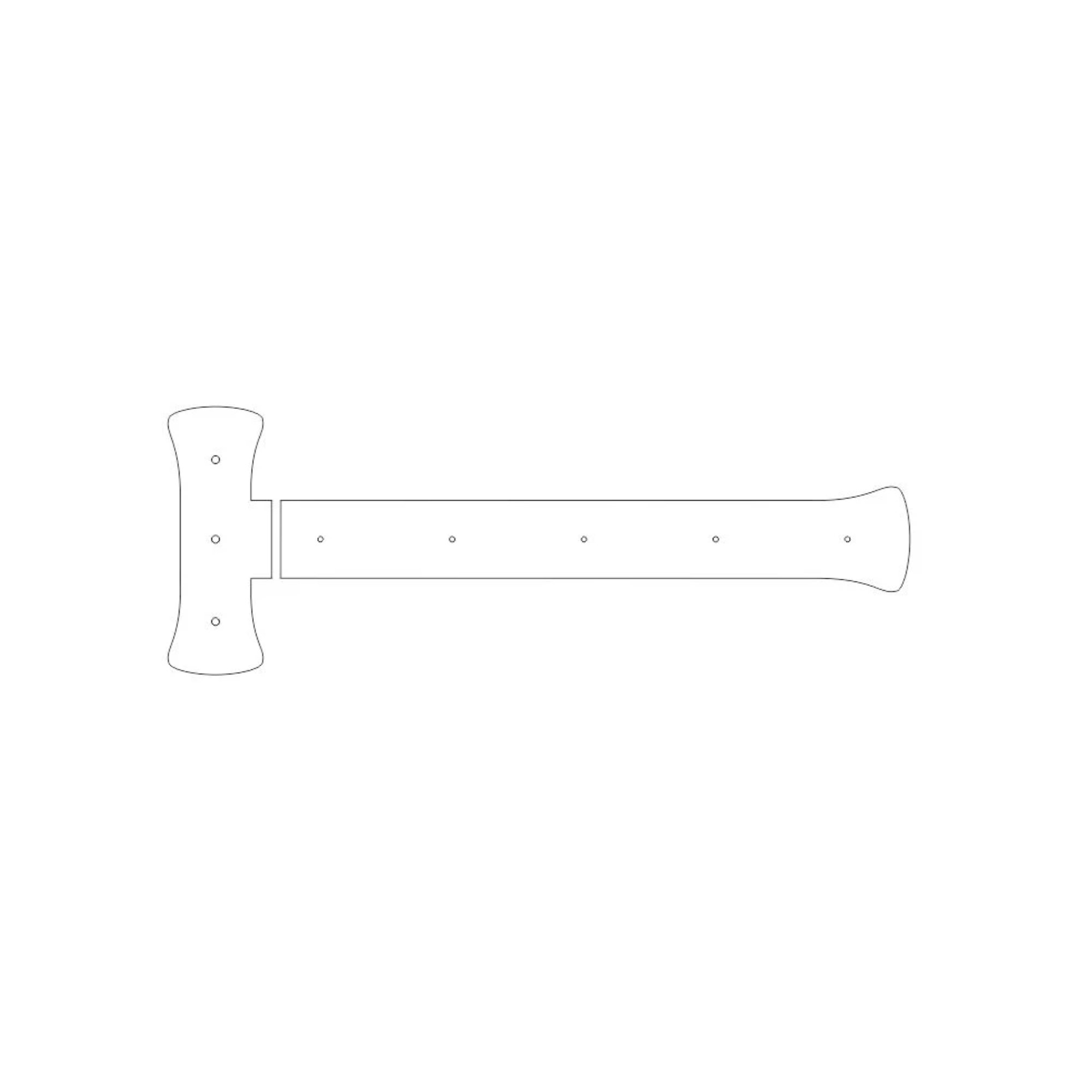 Sangle de charnière traditionnelle en fer toscan