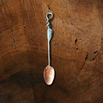 Hand Forged Solid Copper Serving Spoon With Steel Leaf Handle
