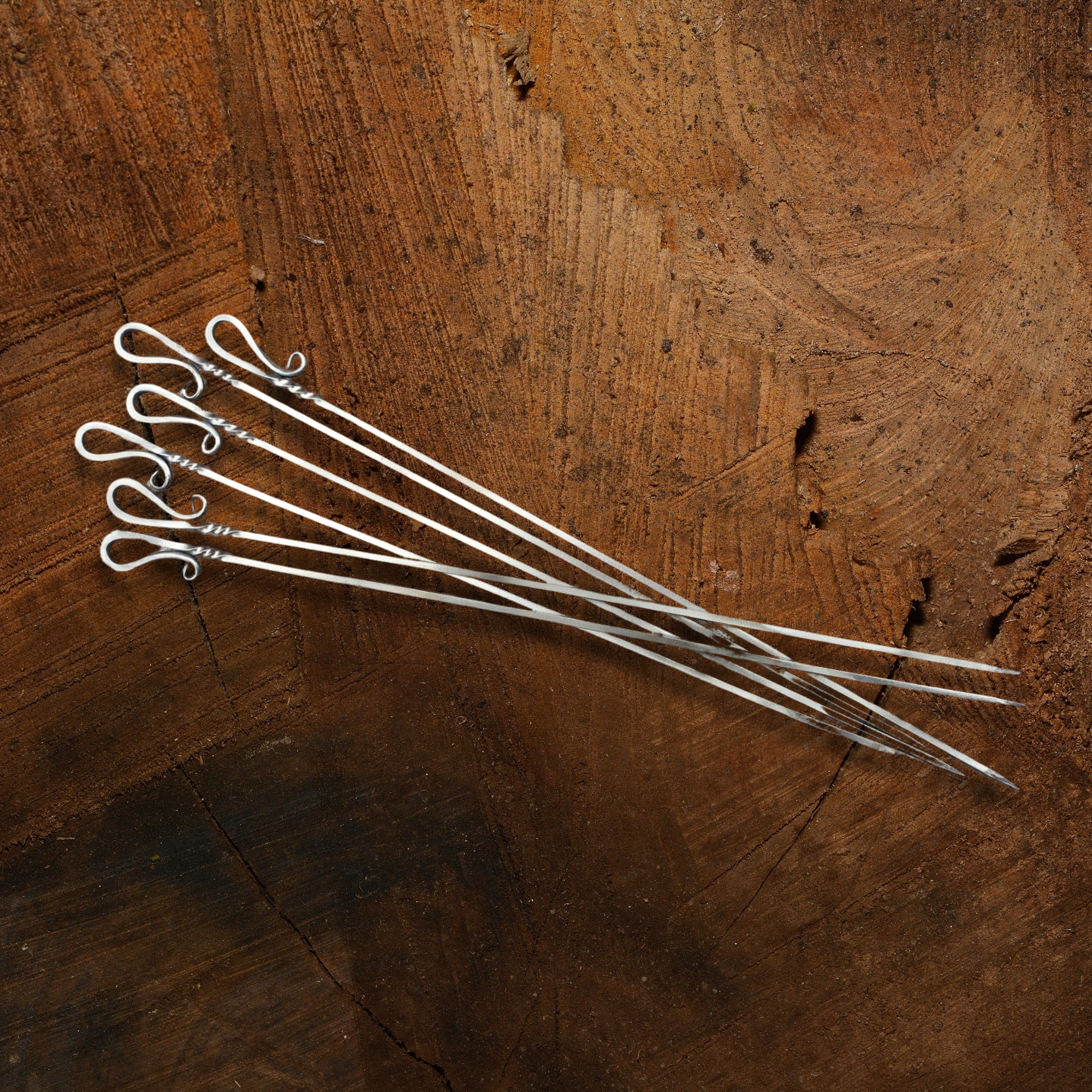 Ensemble de brochettes en métal Shish Kabob série Elegant Select, brochettes Kebab, acier carré de 18 po, forgé à la main, brochettes en métal, brochettes de barbecue, brochettes de gril