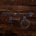 Iron Bathroom Accessories Traditional Set of 3 Hardware - Old West Iron