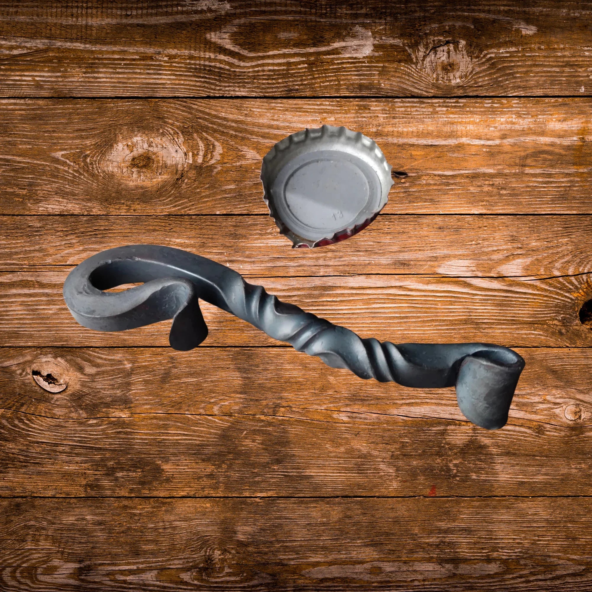 Twisted Steel Bottle Opener - Old West Iron